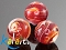 Weneckie malowane - kulki 1cm - 2szt. - SW354