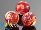 Weneckie malowane - kulki 1cm - 2szt. - SW354