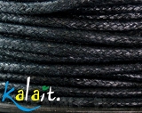 SZNUREK WOSKOWANY_3mm_1m_CZARNY