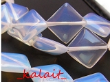 HURT- Opal kwadraty skos 1,0cm sznur 40cm -K393A-H