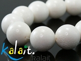 Koral naturalny biały kule 1,0cm - 20szt. -K413