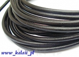 Rzemień czarny - 4mm - 1/2 metra