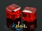 Kostka - 0,6x0,6cm - dark orange - SRY21